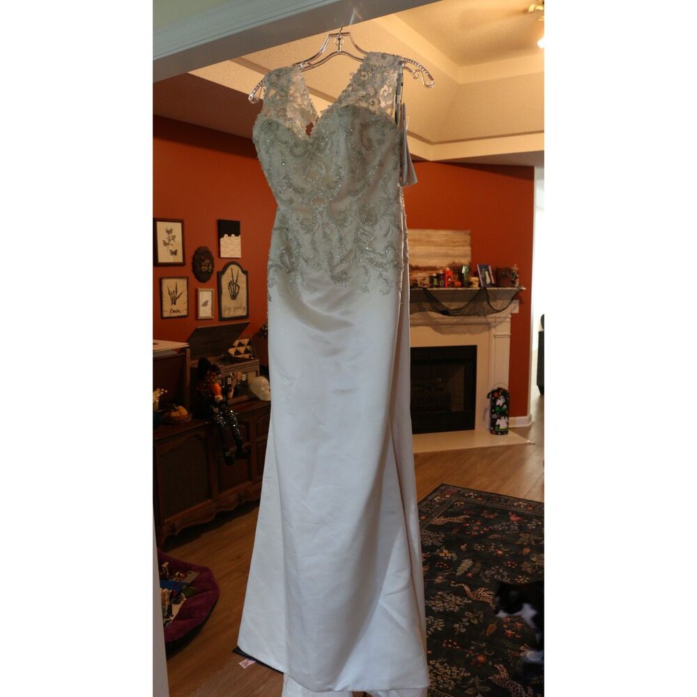 David Tutera for Mon Cheri Style 215272 Brand New, Unaltered, Size 12 Light Gold
